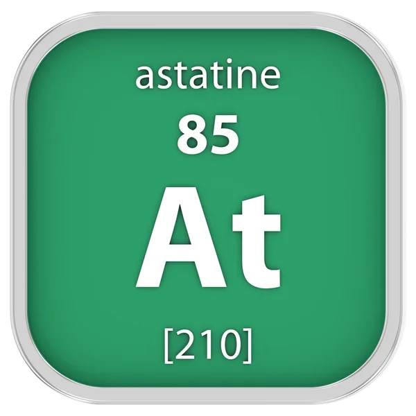 Astatin-Materialzeichen — Stockfoto