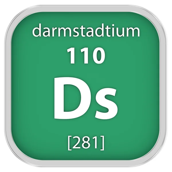 Materiał znak: Darmstadtium — Zdjęcie stockowe