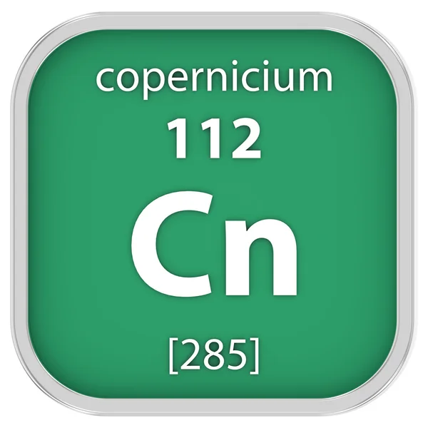 Sinal de material copernicium — Fotografia de Stock