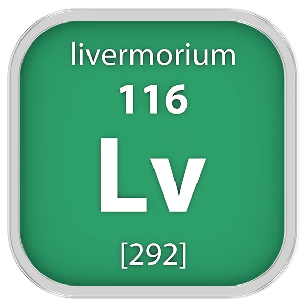 Materiální znak livermorium — Stock fotografie