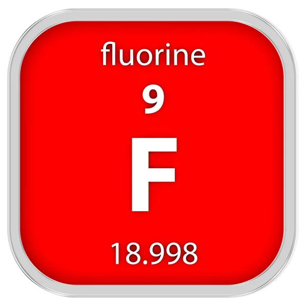 Fluorine material sign — Stock Photo, Image