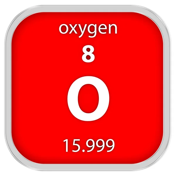Sauerstoff-Materialzeichen — Stockfoto