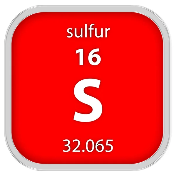 Sulfur material sign — Stock Photo, Image