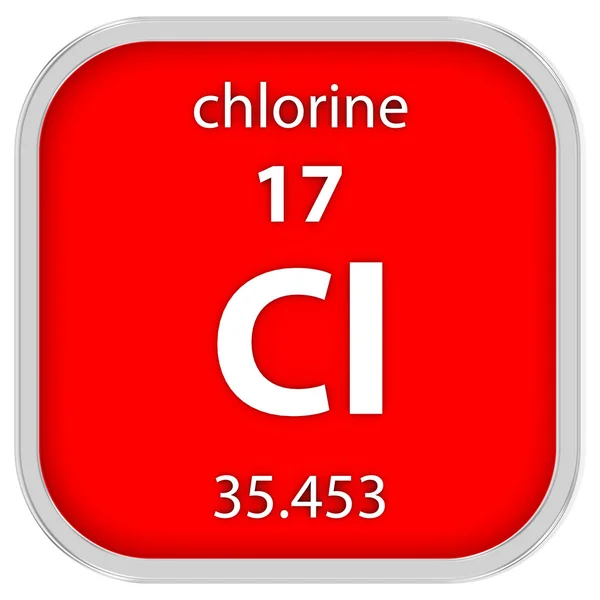 Materiální znak chloru — Stock fotografie