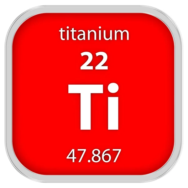 Signo de material de titanio — Foto de Stock