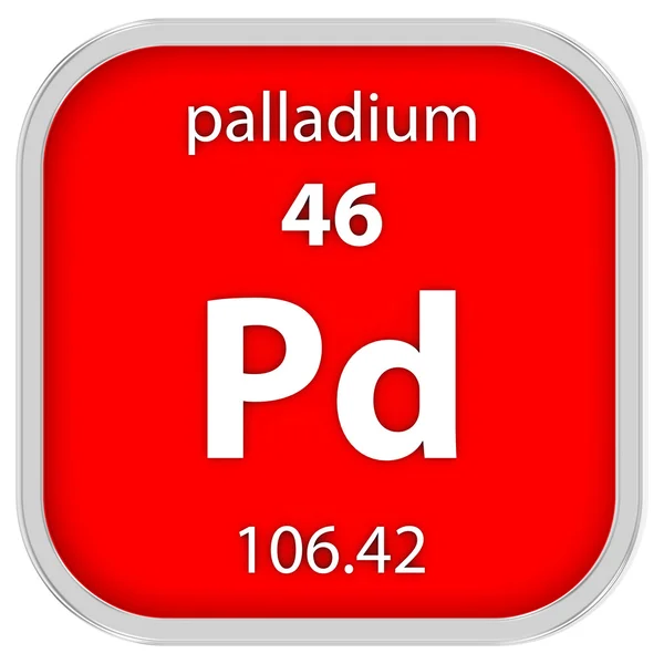 Palladium materiella tecken — Stockfoto