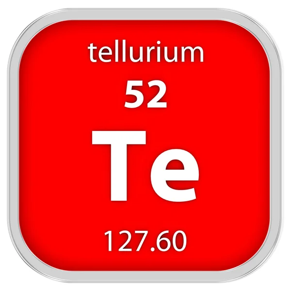 Tanda material telurium — Stok Foto