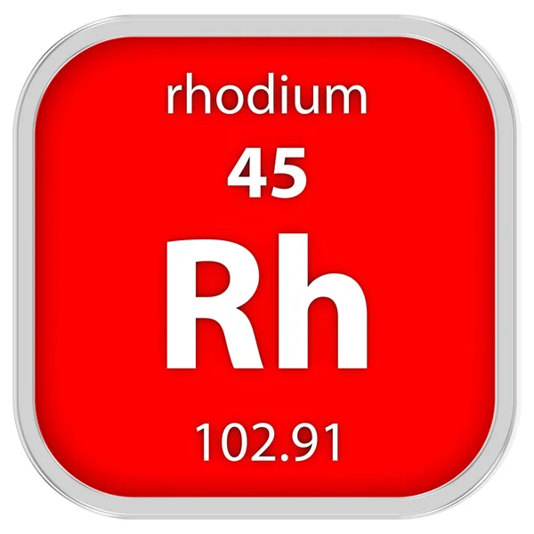 Materiální znak Rhodium — Stock fotografie