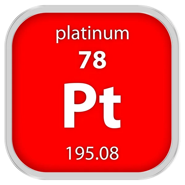 Signo de material platino — Foto de Stock