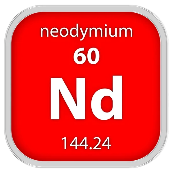 Neodym-Materialzeichen — Stockfoto