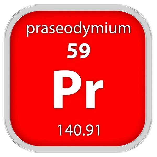 Praseodymium material sign — Stock Photo, Image