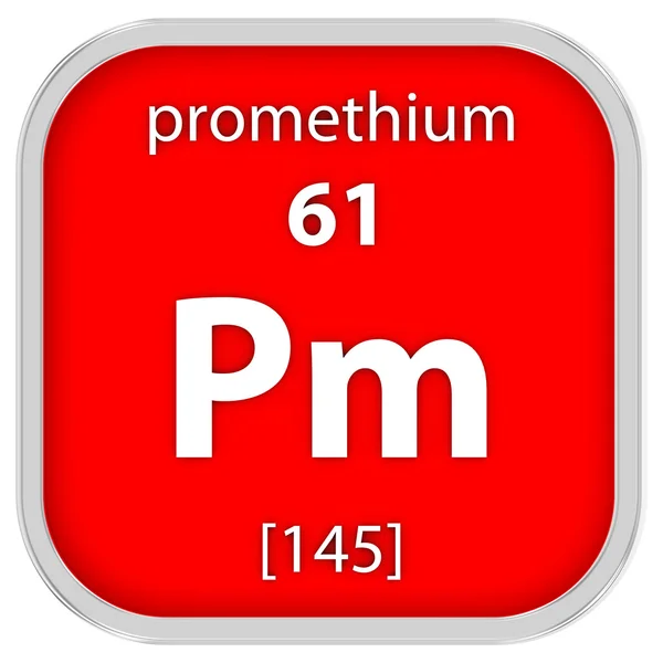 Promethium materiálu znamení — Stock fotografie