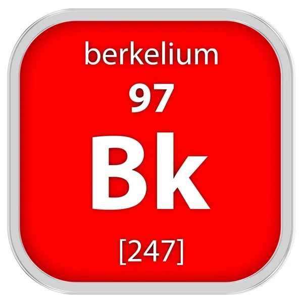 Materiał znak berkelium — Zdjęcie stockowe