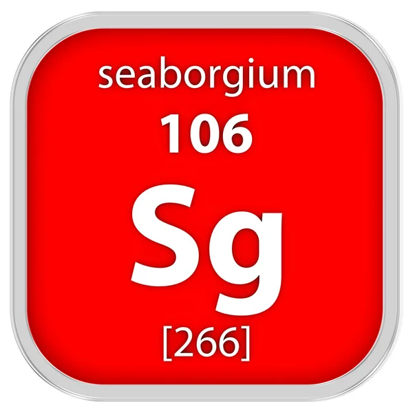 Seaborgium materiella tecken — Stockfoto