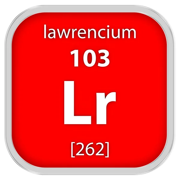 Lawrencium material sign — Stock Photo, Image