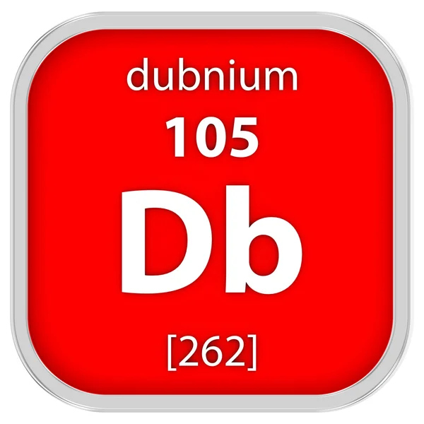 Dubnium malzeme işareti — Stok fotoğraf