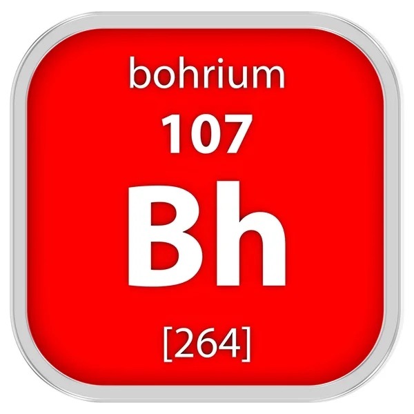 Bohrium materielles Zeichen — Stockfoto
