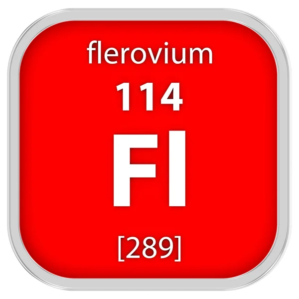 Sinal de material flerovium — Fotografia de Stock