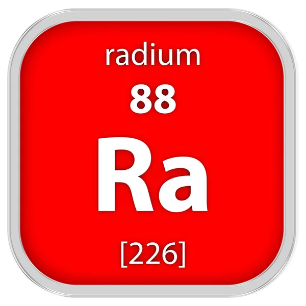 Radium material sign — Stock Photo, Image