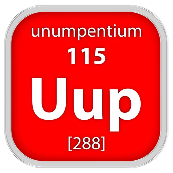 Unumpentium materieel teken — Stockfoto