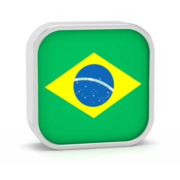 Brasilianisches Fahnenschild. — Stockfoto