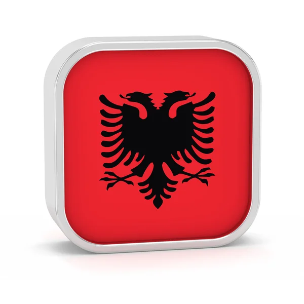 Albaniens flag tegn . - Stock-foto