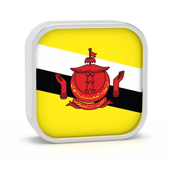 Sinal de bandeira brunei — Fotografia de Stock