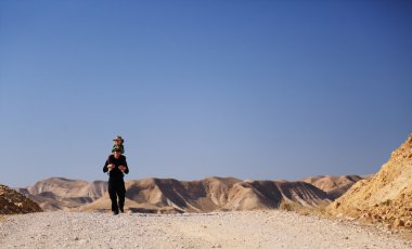 Baba ile kızı hiking