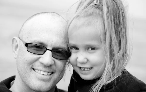 Portrait of father and daughter — Stock Photo, Image