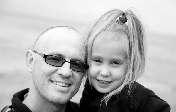 Portrait of father and daughter — Stock Photo, Image