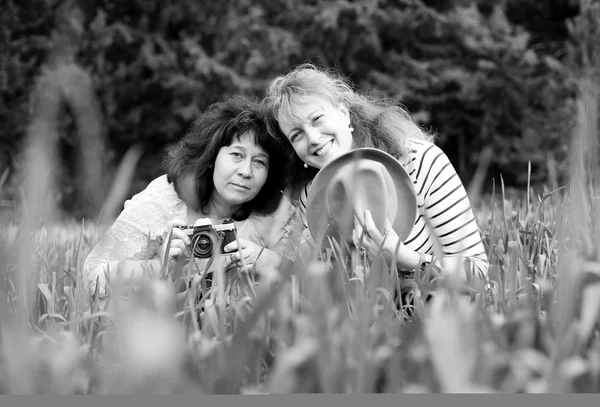 Melhores amigos no parque — Fotografia de Stock