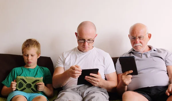 Vater, Großvater und Sohn — Stockfoto