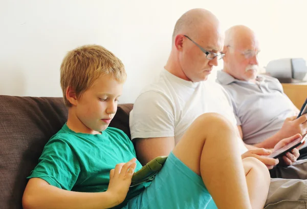 Padre, abuelo e hijo — Foto de Stock