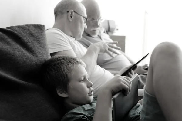 Vater, Großvater und Sohn — Stockfoto