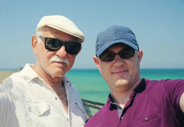 Retrato hijo y padre — Foto de Stock