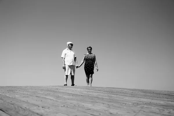 Sénior casal em pé — Fotografia de Stock