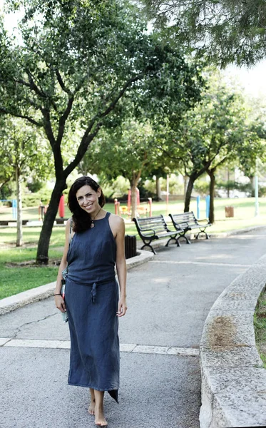 Outdoor Portrait Beautiful Years Old Woman — Stock Photo, Image