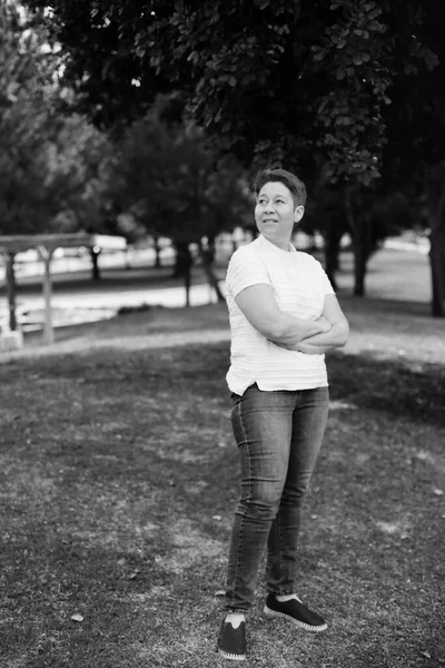 Retrato Aire Libre Mujer Años —  Fotos de Stock