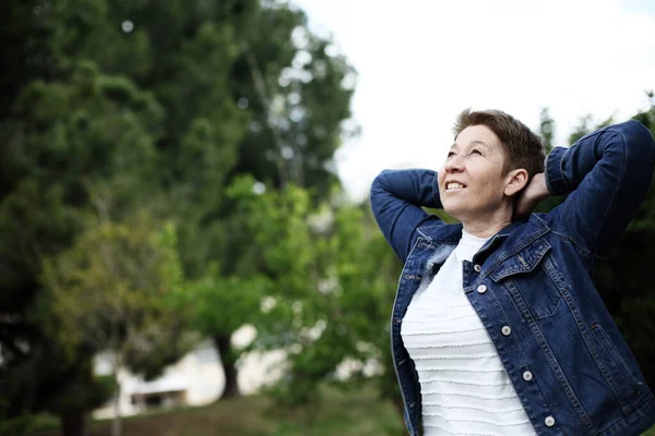 Outdoor Portrait Years Old Woman — Stock Photo, Image