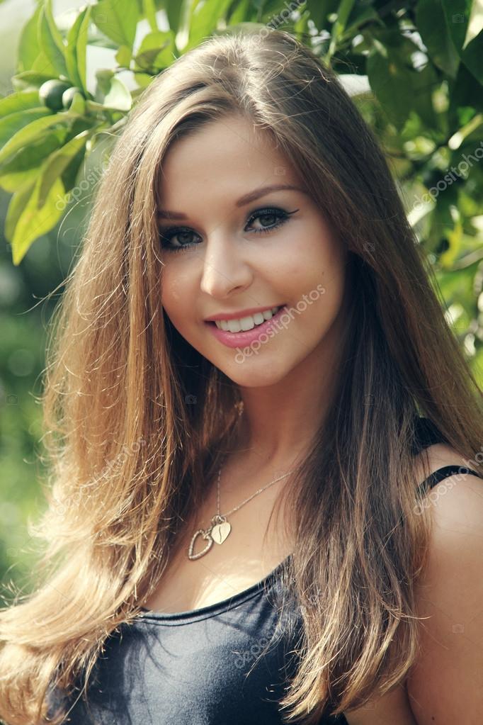 Teen Brunette Brunette teenage girl Stock Photo by ©Dubova 54792961