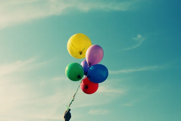 Renkli balonları kapat — Stok fotoğraf