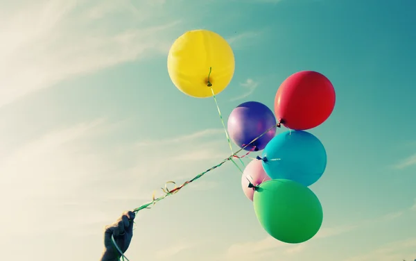 Close-up van kleurrijke ballonnen — Stockfoto