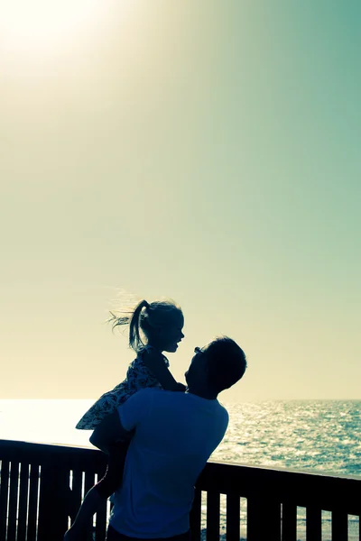 Father holding his daughter — Stock Photo, Image