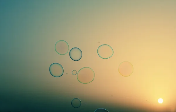 Soap bubbles in the air — Stock Photo, Image