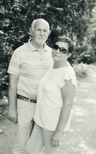 Feliz pareja de ancianos al aire libre —  Fotos de Stock