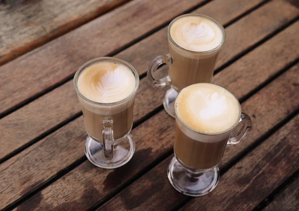 Three cups of tasty coffee — Stock Photo, Image