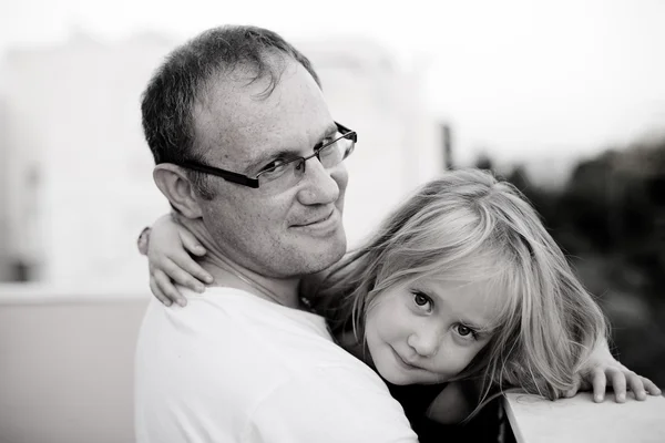 Portrait of father with his daughter — Stock Photo, Image