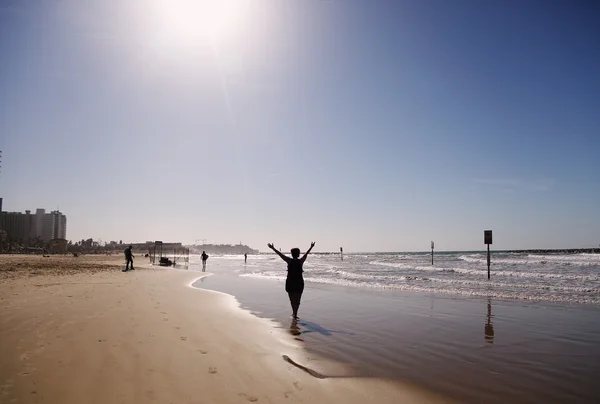 Plage d'hiver littoral — Photo