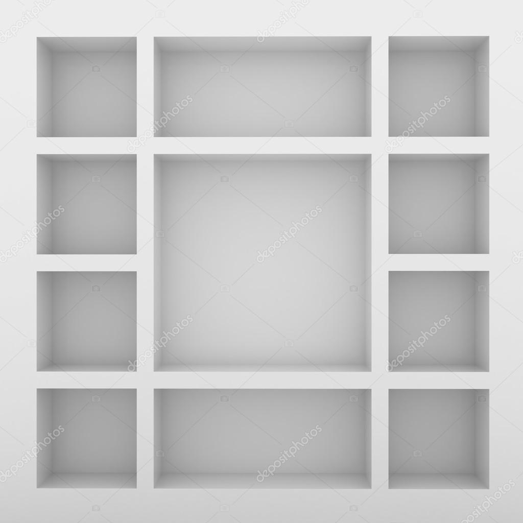 Empty bookshelf