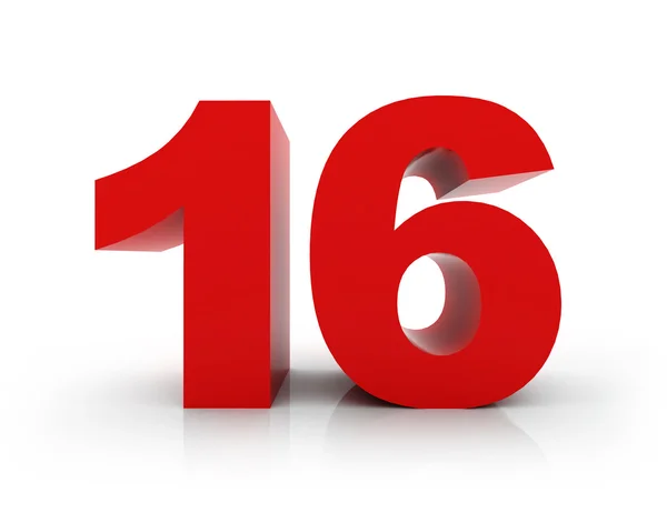 Número 16 — Fotografia de Stock